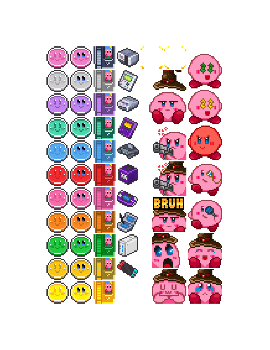 Kirby Emotes, Badges and Medals