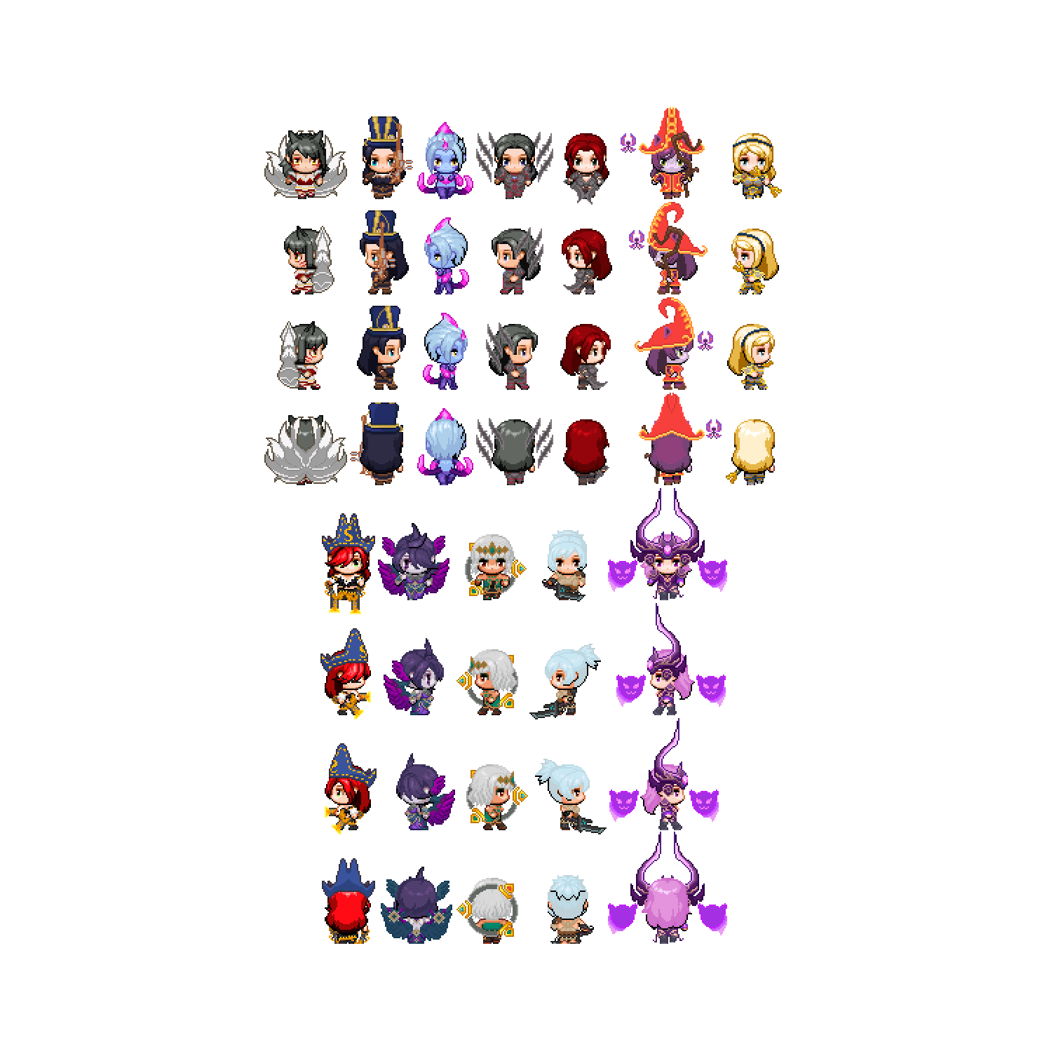 League of Legends champions (RPG Maker style)